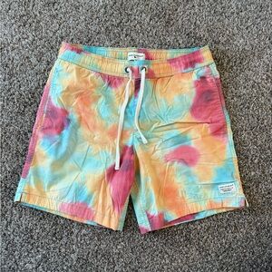 Modern Amusement tie dye swim shorts
